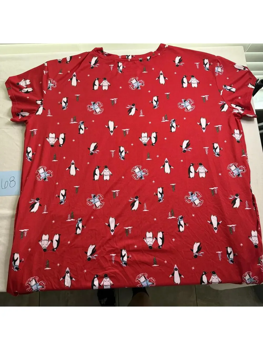 JoySpun Red Penguin Print Classic Nightgown Size 2X